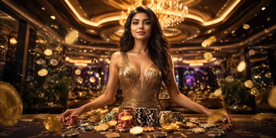 Young Indian woman enjoying an online casino app on mobile
