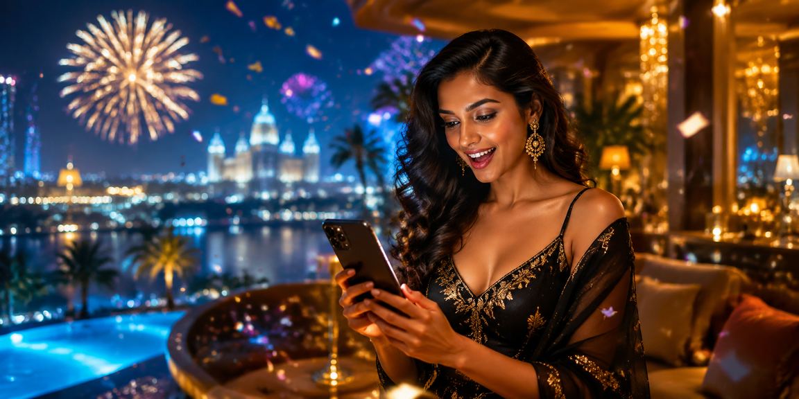 Mobile gaming experience on blue-gold themed casino interface